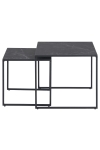 Zestaw stolików Infinity black 50x50 - Intesi