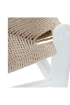 Krzesło Wicker Naturalne białe inspirowa ny Wishbone - D2 DESIGN