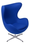 Fotel Jajo niebieski ciemny kaszmir 118 Premium - D2 DESIGN