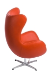 Fotel Jajo pomarańczowa skóra 67 Premium - D2 DESIGN