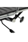 Fotel biurowy CH1171T czarna skóra,chrom - D2 DESIGN