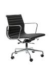 Fotel biurowy CH1171T czarna skóra,chrom - D2 DESIGN