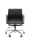 Fotel biurowy CH1171T czarna skóra,chrom - D2 DESIGN