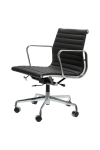 Fotel biurowy CH1171T czarna skóra,chrom - D2 DESIGN