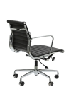 Fotel biurowy CH1171T czarna skóra,chrom - D2 DESIGN