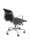 Fotel biurowy CH1171T czarna skóra,chrom - D2 DESIGN