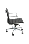 Fotel biurowy CH1171T czarna skóra,chrom - D2 DESIGN