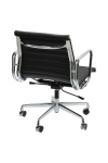 Fotel biurowy CH1171T czarna skóra,chrom - D2 DESIGN