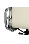 Fotel biurowy CH2191T biała skóra chrom - D2 DESIGN