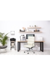 Fotel biurowy CH2191T biała skóra chrom - D2 DESIGN