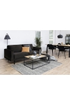 Krzesło Lima welurowe z podłokietnikami czarne - ACTONA