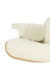 Fotel Vip biały/walnut/srebrna baza TP - D2 DESIGN