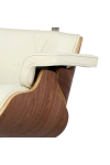 Fotel Vip biały/walnut/srebrna baza TP - D2 DESIGN