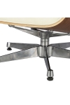 Fotel Vip biały/walnut/srebrna baza TP - D2 DESIGN