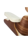 Fotel Vip biały/walnut/srebrna baza TP - D2 DESIGN