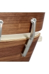 Fotel Vip biały/walnut/srebrna baza TP - D2 DESIGN