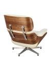 Fotel Vip biały/walnut/srebrna baza TP - D2 DESIGN