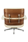 Fotel Vip biały/walnut/srebrna baza TP - D2 DESIGN