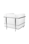 Fotel Kubik biała skóra TP - D2 DESIGN
