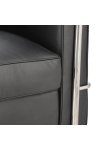 Fotel Kubik czarna skóra TP - D2 DESIGN