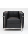 Fotel Kubik czarna skóra TP - D2 DESIGN