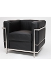 Fotel Kubik czarna skóra TP - D2 DESIGN