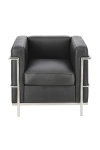 Fotel Kubik czarna skóra TP - D2 DESIGN