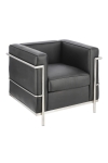 Fotel Kubik czarna skóra TP - D2 DESIGN
