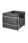 Fotel Kubik czarna skóra TP - D2 DESIGN
