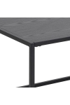 Stolik kawowy Actona Seaford z gazetnikiem metalowy czarny 110x60 cm