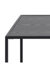 Stolik kawowy Actona Seaford z gazetnikiem metalowy czarny 110x60 cm