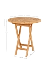 Stół składany Toledo 70 cm drewno tekowe - House Nordic
