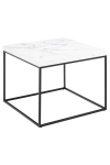 Stolik Barossa 60x60cm biały marmur - ACTONA