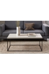 Stolik Barossa 110x55cm beżowy trawertyn - ACTONA