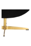 Fotel Jajo Velvet czarne/ złota podstawa - D2 DESIGN