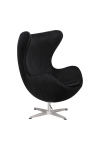 Fotel Jajo Velvet czarne/ srebrna podstawa - D2 DESIGN