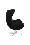 Fotel Jajo Velvet czarne/ srebrna podstawa - D2 DESIGN