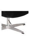 Fotel Jajo Velvet czarne/ srebrna podstawa - D2 DESIGN