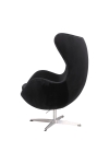Fotel Jajo Velvet czarne/ srebrna podstawa - D2 DESIGN
