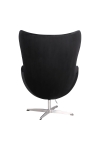 Fotel Jajo Velvet czarne/ srebrna podstawa - D2 DESIGN