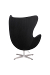 Fotel Jajo Velvet czarne/ srebrna podstawa - D2 DESIGN