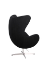 Fotel Jajo Velvet czarne/ srebrna podstawa - D2 DESIGN