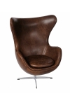 Fotel Jajo brązowy ciemny vintage Premium - D2 DESIGN