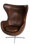 Fotel Jajo brązowy ciemny vintage Premium - D2 DESIGN