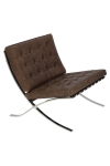 Fotel BA1 brązowy ciemny vintage - D2 DESIGN