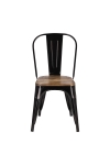 Krzesło Paris Wood czarne sosna orzech - D2 DESIGN
