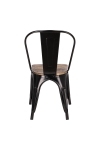Krzesło Paris Wood czarne sosna orzech - D2 DESIGN