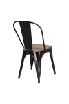 Krzesło Paris Wood czarne sosna orzech - D2 DESIGN