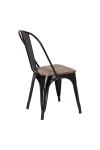 Krzesło Paris Wood czarne sosna orzech - D2 DESIGN