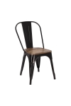 Krzesło Paris Wood czarne sosna orzech - D2 DESIGN